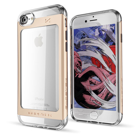 Coque iPhone 7 Ghostek Cloak 2 Aluminium Tough – Transparente / Or