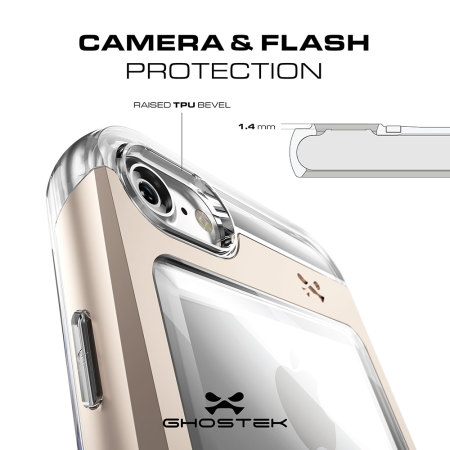 Ghostek Cloak 2 Series iPhone 7 Aluminium Tough Case - Clear / Gold
