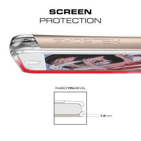 Coque iPhone 7 Ghostek Cloak 2 Aluminium Tough – Transparente / Or