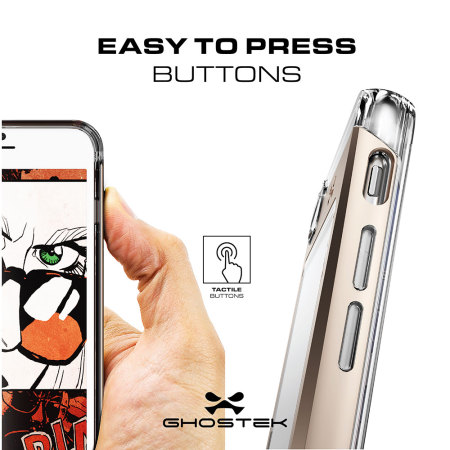 Ghostek Cloak 2 Series iPhone 7 Aluminium Tough Deksel - Klar / Gull