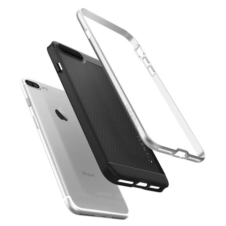 Spigen Neo Hybrid Case iPhone 7 Plus Hülle Satin Silver