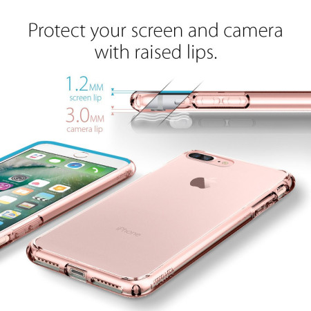 Spigen Ultra Hybrid iPhone 7 Plus Bumper Hülle in Rosa Kristal