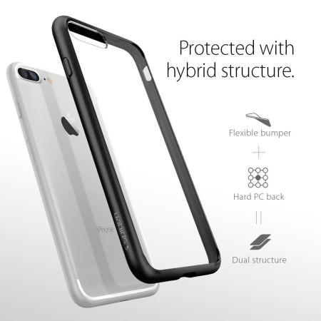 Spigen Ultra Hybrid iPhone 7 Plus Bumper Hülle in Schwarz