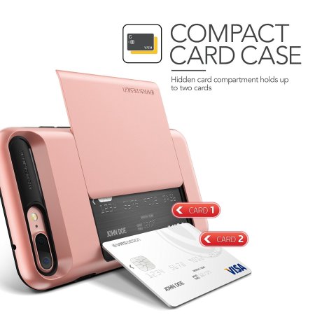 VRS Design Damda Glide iPhone 8 Plus / 7 Plus Case - Rosé Goud