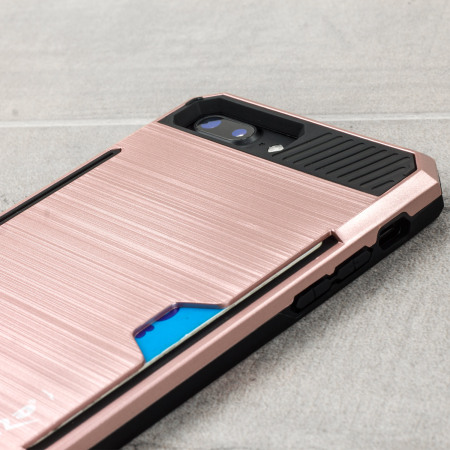 Zizo Metallic Hybrid Card Slot iPhone 7 Plus Hülle in Rosa Gold