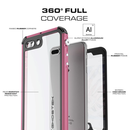 Ghostek Atomic 3.0 iPhone 7 Plus Waterproof Tough Case - Pink
