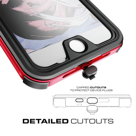 Coque iPhone 7 Plus Ghostek Atomic 3.0 Waterproof Tough – Rouge