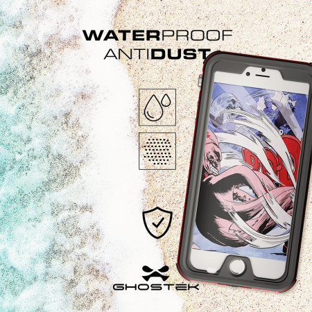 Ghostek Atomic 3.0 iPhone 7 Plus Vanntett Etui - Rød