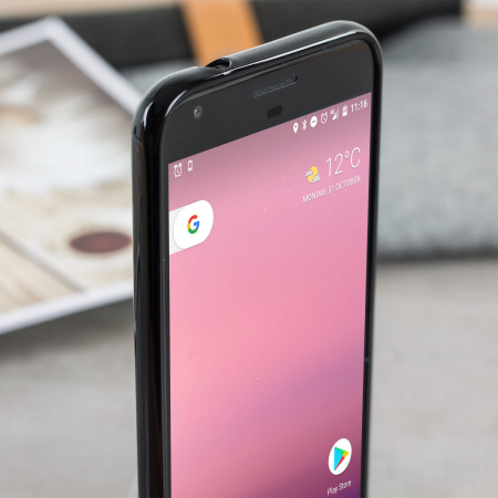 Olixar FlexiShield Google Pixel XL Gel Hülle in Solid Schwarz