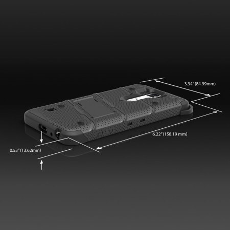 Zizo Bolt Series LG Stylo 2 Plus Tough Case & Belt Clip - Black