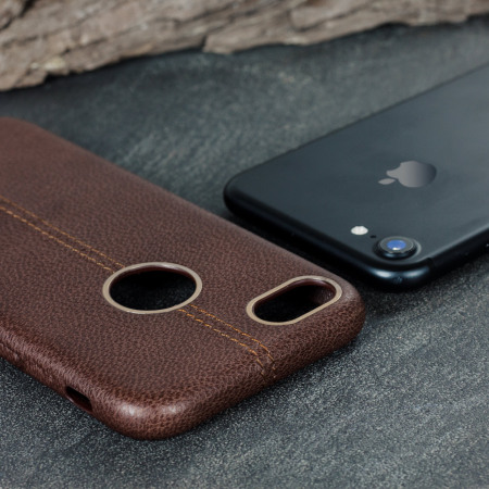 Premium Lederhülle iPhone 7 Case in Braun