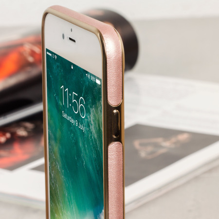 Olixar FlexiLeather iPhone 8 Plus / 7 Plus Hülle in Rose Gold