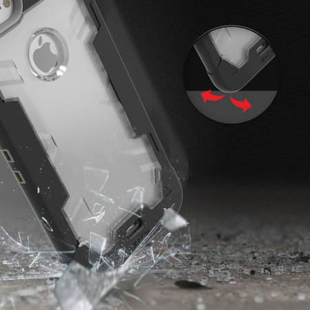 Zizo Proton iPhone 7 Tough Holster Case - Black / Clear