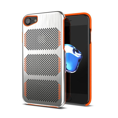 IOM Extreme GT iPhone 7 Stainless Steel Case - Black / Orange