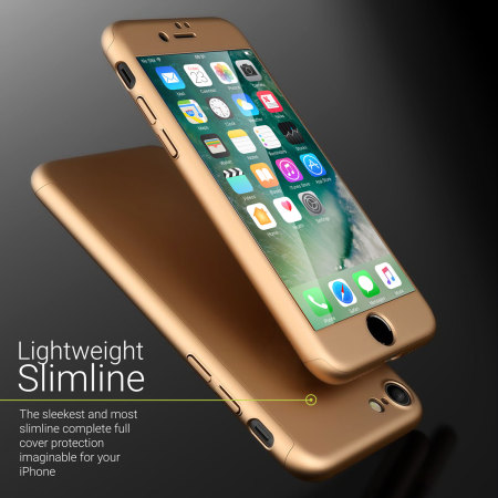 Olixar X-Trio Full Cover iPhone 7 Case Hülle Gold