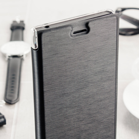 Roxfit Premium Sony Xperia XZ Book Case - Black / Clear