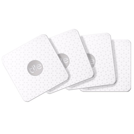Tile Slim Bluetooth Tracker Device - Four Pack - White