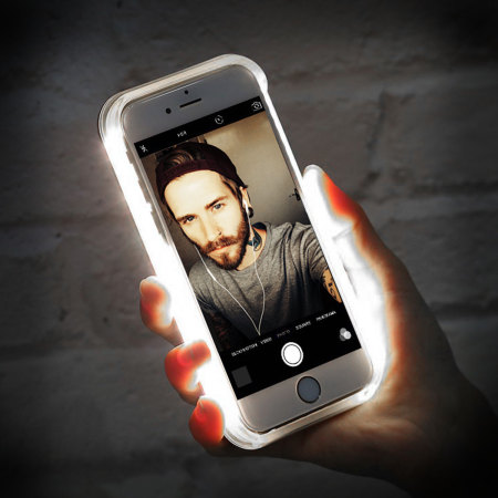 Coque iPhone 7 Casu Selfie Lumière LED - Or Rose
