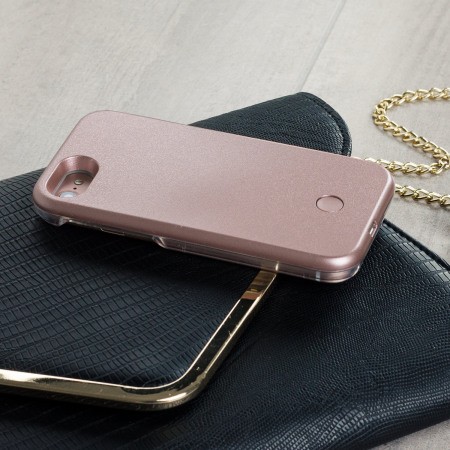 Casu iPhone 7 Selfie LED Light Case - Rosé Goud