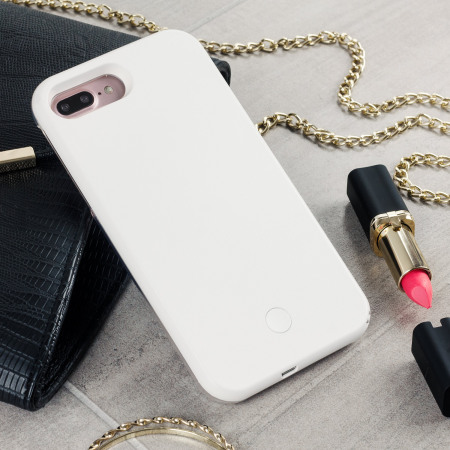 Casu iPhone 7 Plus Selfie LED Light Case Hülle in Weiß