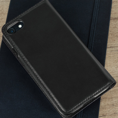 Olixar iPhone 7 Ledertasche Executive Wallet Case in Schwarz