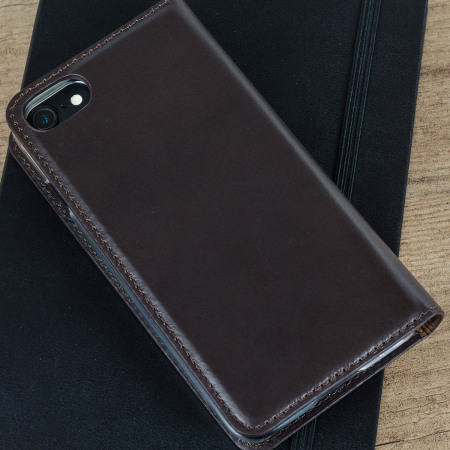 Olixar Genuine Leather iPhone 8 / 7 Executive Wallet Case - Brown