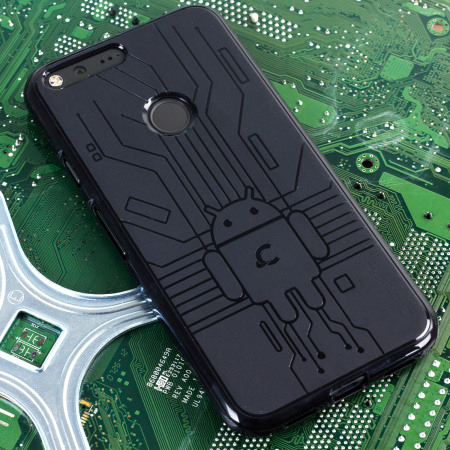 Cruzerlite Bugdroid Circuit Google Pixel Case - Black