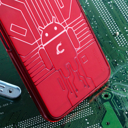 Cruzerlite Bugdroid Circuit Google Pixel XL Skal - Röd