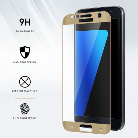 Zizo Full Body Samsung Galaxy S7 Tempered Glas Displayschutz - Gold