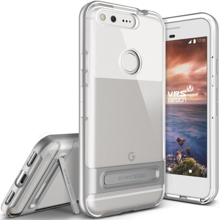 VRS Design Crystal Bumper Google Pixel Case - Light Silver