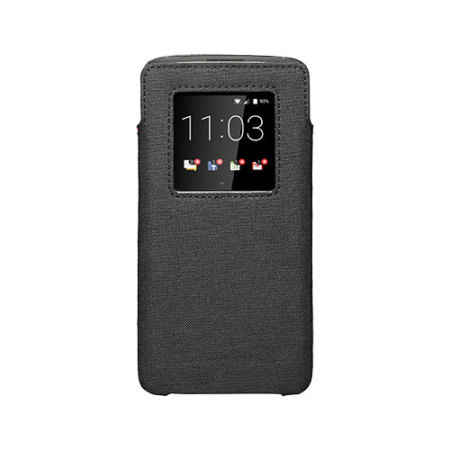 Official Blackberry Smart Pocket DTEK60 Genuine Leather Case - Black