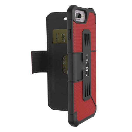UAG Metropolis Rugged iPhone 8 Plus / 7 Plus Wallet Case - Magma Rood
