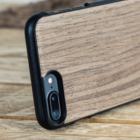 Mozo iPhone 7 Plus Genuine Wood Back Cover - Black Walnut