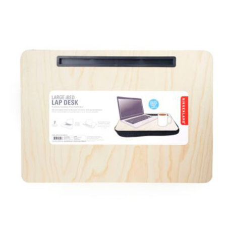 Kikkerland iBed Extra Large Lap Desk W/ Tablet & Phone Holder - Wood