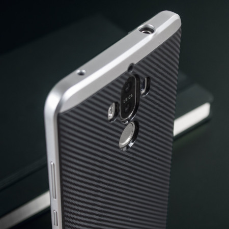 Funda Huawei Mate 9 Olixar X-Duo - Fibra Carbono Plateada