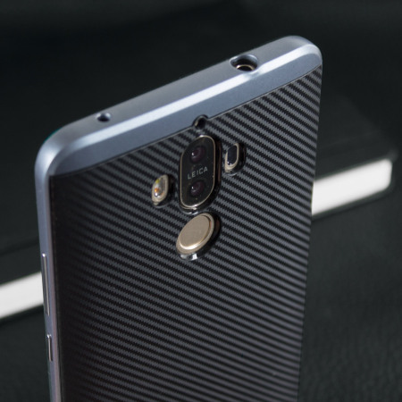 oor Vermeend Zaailing Olixar X-Duo Huawei Mate 9 Case - Carbon Fibre Metallic Grey