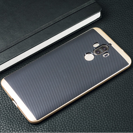 Olixar X-Duo Huawei Mate 9 Case - Carbon Fibre Gold
