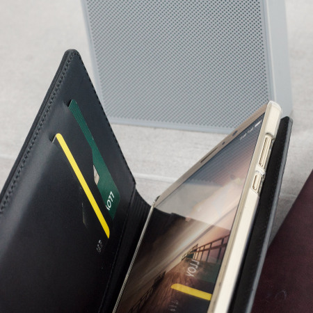 Olixar Huawei Mate 9 Ledertasche Wallet Case in Schwarz