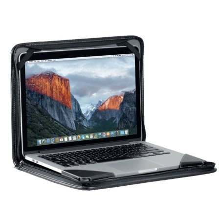 Housse MacBook Pro 13 pouces USB-C Broonel Contour en cuir – Noire