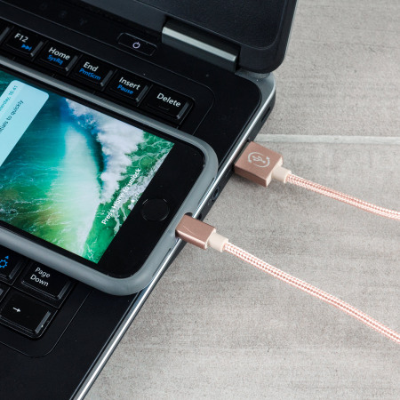 Câble Lightning 4Smarts RapidCord MFi Charge & Sync – 1m – Or rose
