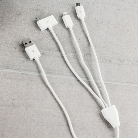 Olixar 3-in-1 Charging Cable (Apple 30-pin, Lightning, Micro USB) - 1m