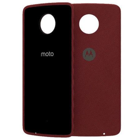 Cubierta trasera oficial de Nylon de Motorola Moto Z Shell - Roja