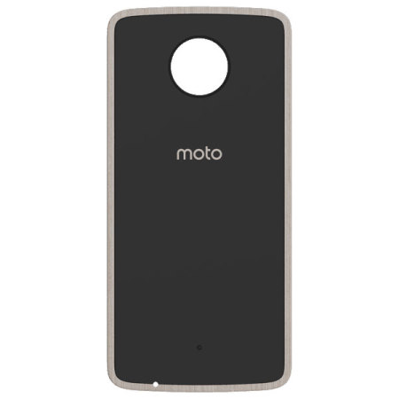 Official Motorola Moto Z Shell Wood Style Back Cover - Silver Oak