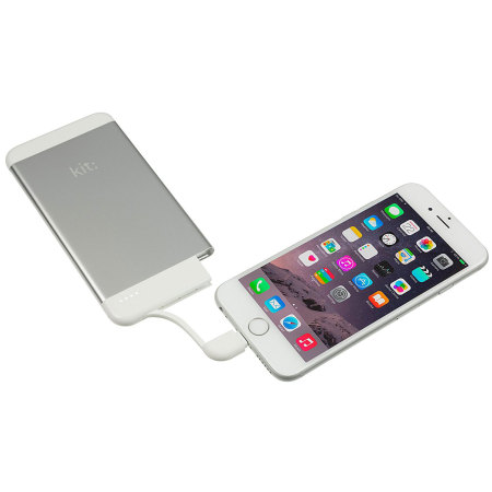 Kit Executive 4,100mAh Portable MFi Lightning Power Bank - Silver