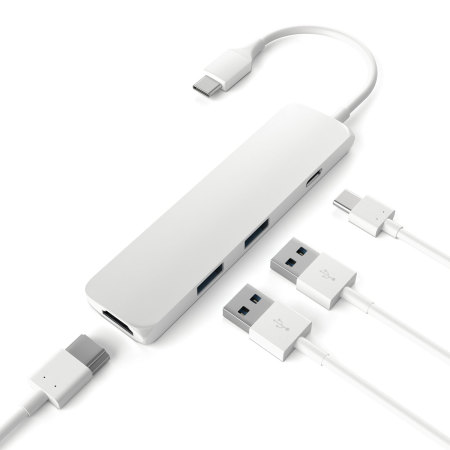 Satechi USB-C Slim Aluminum Multi-Port Adapter - Silver
