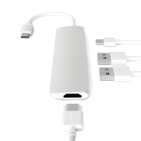 Hub Satechi USB-C Slim Aluminium - Argent