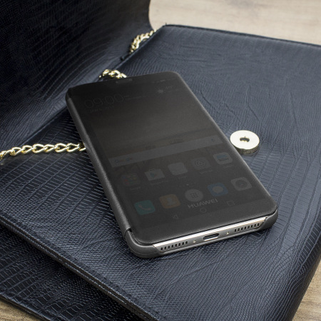 Official Huawei Mate 9 Leather-Style View Fodral - Svart