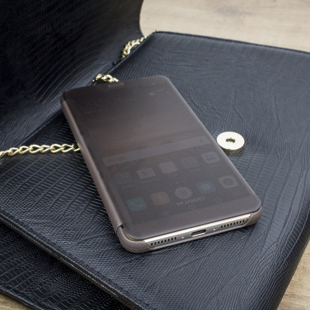 Official Huawei Mate 9 Leather-Style View Fodral - Brun