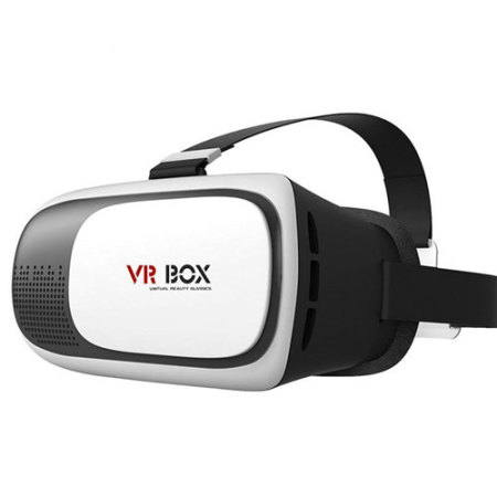 VR BOX V2 Virtual Reality 3D iPhone 7 Headset - White / Black
