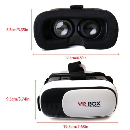 VR BOX Virtual Reality Universal iPhone 7 Headset Weiß / Schwarz